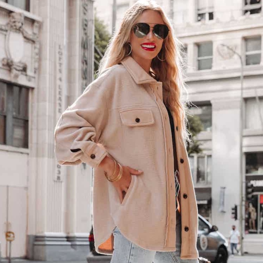 Vici Tan Button-Up Jacket